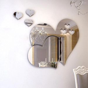 Adesivos de parede adesivos 3D DIY Removable espelho adesivo Love corações decoração de arte decoração de arte