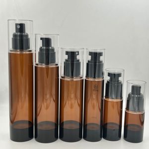 30ml 50ml 100ml 120ml amber Airless Cosmetic Cream Pump Bottle vacuum travel bottles Empty Lotion Pump Bottle Dispenser