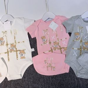 Infant New Born Baby Rompers Kids Designer Clothes Boy Girl Jumpsuit Bib Two Piece Sets Children Bodysuit Babies Pajamas Romper Outfit Jumpsuits CXD2405308-12