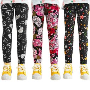 Leggings Tights Trousers Childrens Clothing Girl GGING Spring and Autumn Baby Girl Printed Flower Pants Summer Childrens Elastic Slim Trousers 2-11 Years Old WX5.29