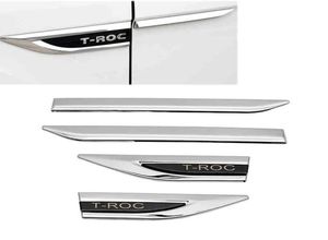 For VW TROC 1720 Side Fender Door Wing Emblem Badge Sticker Trim TROC 2017 2018 2019 2020 T ROC Car Decoration2741877