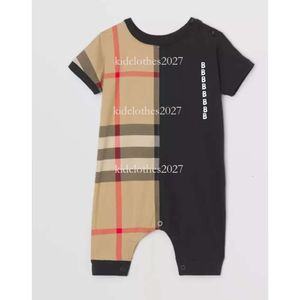 Girls Newborn Designer And Boy Rompers Short Sleeve Cotton Jumpsuits Kids Clothing Brand Letter Print Infant Baby Romper Children Black