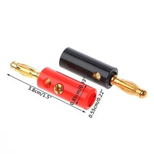 8~10pcs Audio Speaker Screw Banana Gold Plate Plugs Connectors 4mm STOCK FREE SHIPPING Black Red Facotry Online Wholesale Golde
