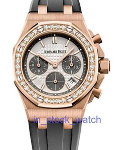 Aoipyi zegarek luksusowy projektant na mocy 18 -karatowy różowe diamentowy diament luksusowy męski zegarek 26231or sri