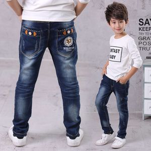 Ienens Kids Boys Girl Denim Clothes Pants Children bär klädbotten Baby Boy Skinny Jeans Trousers 4 5 6 7 8 9 10 11 Years L2405