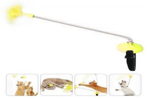 Cat Toys Teaser Stick Rod Feather Catcher Spela trollstavskattunge med krage3008942