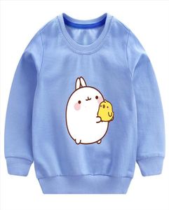 Toddler Baby Hoodie Girls Fashion Bluzy Dzieci Chłopcy Kreskówka z długim rękawem Dzieci Molang i Piupiu Cute T Shirt Outerwear7304679