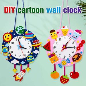 Czas zliczania matematyki Inne impreza imprezowa dostarcza dzieci DIY Cartoon Clock Zabawki Zabawki bez tkaniny Dziecięcy Przedszkole poznawcze WX5.29