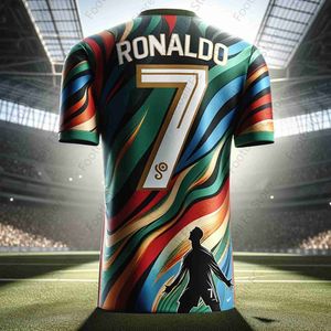 Fani na szczycie tee 2024 Chatgpt Special Ronaldos 7 Dziecięcy i zestawy piłkarskie dla dorosłych New Jersey Summer 2024 H240530