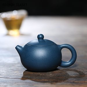 100ml Yixing Handmade Purple Clay Teapots Blue Ball Shaped Infuser Xishi Tea Pot Beauty Kettle Customized Zisha Tea Set