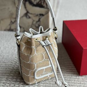 أكياس Canvas Crossbody أكياس الرباط مطبوعة من مصمم البقر المطبوع أكياس دلو محمولة.