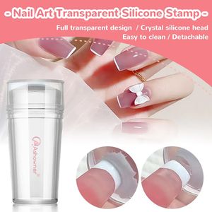 Clear Silicone Head Nail Stamp Set With Scraper Nail Art Templates Create Art Freedom,Needed Printing Gel Polish& Steel Plate