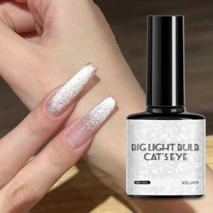 Smalto per chiodo bianco riflettente gatti gel eye processo di lucidatura gel per gel nail art semi permanente gel di vernice a led per permanenza d240530