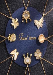 Pendant Necklaces Luxury Necklace Moonstone Designers Jewelry Diamonds Necklace Women Fashion Titanium Steel GoldPlated Never Fad6524094