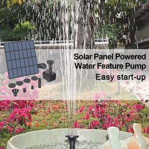 Garden Decorations Solar Fountain Pond Pump Kit With Nozzles Powered Water For BirdBath Small