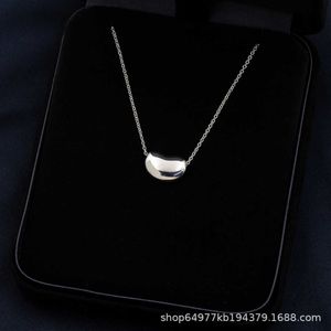 Designer High version Brand 925 sterling silver acacia bean necklace collarbone chain simple temperament cold and versatile Instagram