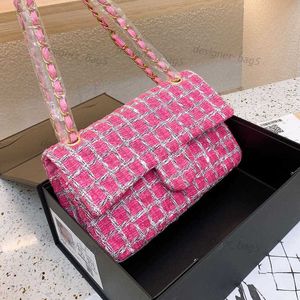 10A Upgrade Lustro Jakość klasyczna klapka Tweed Crossbody Worki Połączone Matelasse Bak łańcuch Numer seryjny Kobiet Worka na ramię torebka luksusowy projektant portfel torebki 25 cm