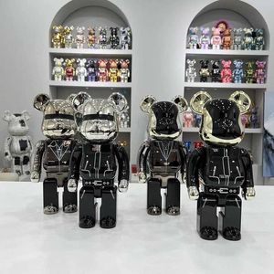 Action Toy Figures Bearbrick 400% Stupid Punk Band Brick Bear 11 inch High Fashion Doll Brick Bear Living Room Collect Gift Doll T240531