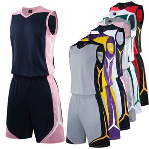 Sportkläder anpassade män kvinnor basket tröja set klubb college team professionella basketutbildnings uniformer kostym plus storlek 240522