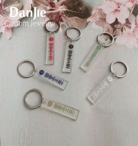 Personalized Acrylic Music Spotify Code Keychain Women Men Custom Strip Song Singer Code Lover Couples Key Door Ring Gifts 2205164395113