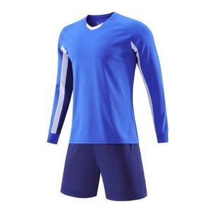 Camisas de futebol novos adultos de verão adultos de manga longa Jersey massey mass respirável de trajes secos rápidos conjuntos de treinamento para crianças uniformes G240529