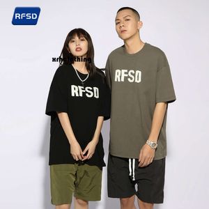 T -shirt Men RFSD | Sommaren ny 210g China-Chic tryckt T-shirt Mäns korta ärm Loose Street Trend Pure Cotton Top för älskare