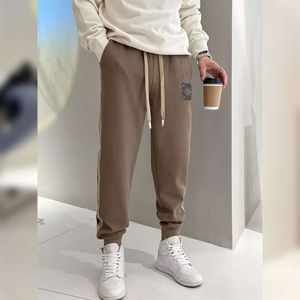 Designer Luxury Loes Classic Spring and Summer New High-End Splicing With Embrodery Personlig Sports Casual Men's Loose European Style Halanway Pants Trendy