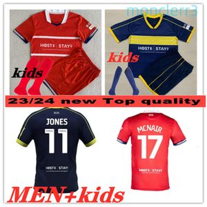 2024 المصمم Middlesbrough Soccer Jerseys Kit Kit Tavernier Payero Howson McNair Bola Akpom Clarke Fry Forss Lenihan Men Kids Kit Shirt Uniforms Armorms