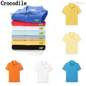 Lacos Polo Shirt Wysokiej jakości luksusowe mężczyzn designer designerka koszule polo haft haftowe krokodylowe odzież Męska marka koszulka polo caf5