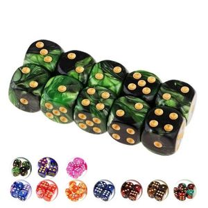 サイコロゲーム10pcs 16mm 2色不透明6面ダイスゲームD6 D DICEセットRPGダイスストレートカップバーボードゲームセットKTVエンターテイメントS2452318