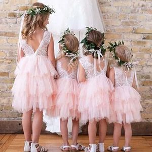 Dziewczyny różowy letnia sukienka cekinowa impreza wieczorna księżniczka Veet Tutu suknia Baby Birthday Ubrania na bal maturalne 2-6y Toddler Girl Dresses L2405 L2405