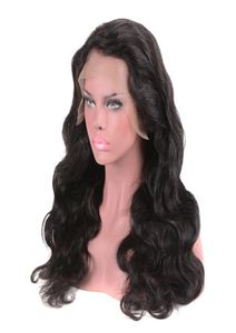 100 human full lace hair wig Handmade lace front human hair wigs with baby hair body wave for black women can be dyed6375546