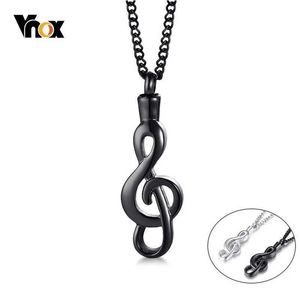 Pendant Necklaces Vnox Openable Music Note Urn Necklaces For Women Men Keepsake Unisex Accessory with 24 Stainless Steel Chain Y240530A8ZE