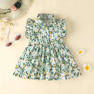 Dress Kids Newborn 3 - 24 Months Birthday Style Butterfly Sleeve Cute Floral Princess Formal Dresses Ootd For Baby Girl L2405