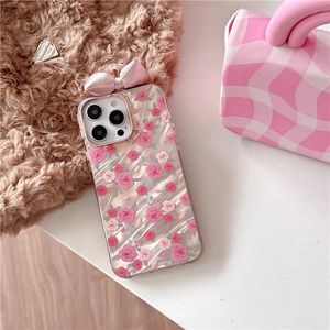 Water ripple full screen rose suitable for iPhone 15 niche 14 promax 12 phone case