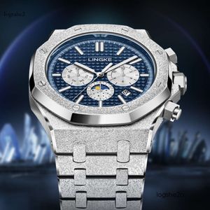 5865 30 Ling Carving Frost、Sands Gold、Multi Functional Fully Automactic Watch、Oak Night Light Waterproof Steel Men's Watch 72