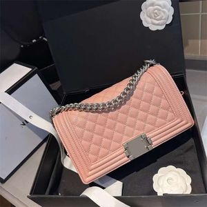 Designer Bag 2024 Summer New fashion Chain Bag Simple and Spicy Mom Small Square Bag Fashionable and Versatile Caviar Single Shoulder C Abgu