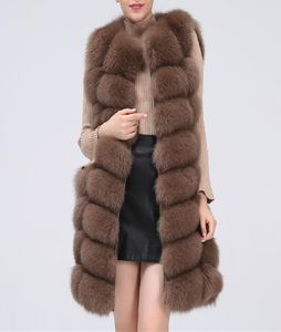 Fashion Natural Real Fox Fur Vest Jacket Coat Gilet Women Short Sleeveless Winter Thick Warm Genuine Fox Coats7681223