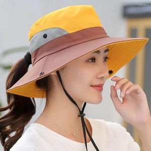 Berets Bucket Cap Folding Adjustable Straps Unisex Lightweight Breathable Sun Indeformable Hat Outdoor Accessories