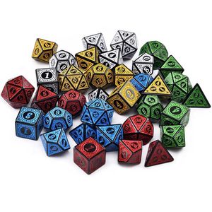 Dice Games 7-Die/set Multifaceted Two-color Dice Set Game Dice TRPG DND Accessories Polyhedral Dice For Board Card Game Supplies Leisure s2452318