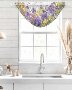 Gardinfjäder iris akvarell fjäril oregelbunden chiffong gardiner för vardagsrum tyll ren kök voile gardiner