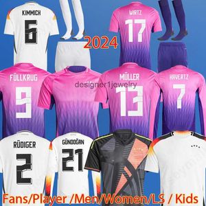Koszulki piłkarskie 2024 Niemcy Euro koszulki piłkarskie ginter kimmich Goretzka Women Away Player Long Sleeve Puchar World Football Shirt Musiala Havertz Men Ki