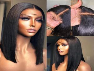 26inch Straight Short Bob Wig Lace Front Human Hair Wigs Brazilian Frontal Wig Lace Closure Wig Pre Plucked with Baby Hair24566549679555