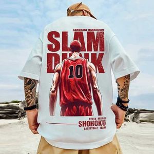 Camisetas masculinas homens de grande porte de camiseta hip hop streetwear time de baskeball impressão tshirt harajuku algodão camiseta de manga curta 5xl z240531