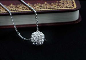 2024Korean Exquisite Jewelry Shambhala Diamond Ball Pearl Necklace with Collar Chain 1