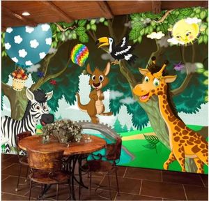 Tapety niestandardowe po tapeta na ściany 3 d malowidła ścienne Piękne snów leśny zwierzę dzieci pokój dzieci
