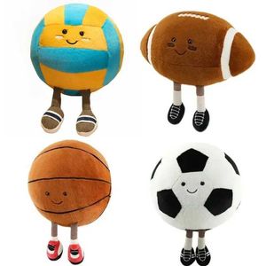 Fyllda plyschdjur Intressant RealLife Basketball Dolls fyllda med plyschleksaker Fotboll Rugby Baby Rugby Childrens vuxna födelsedagspresenter Biljards volleybal