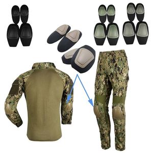 Outdoor Sports Army Hunting Paintball strzelanie do Camo Gear Protective Airsoft Kneepads Taktyczne łokcie łokciowe dla BDU NO05-009 IBQQF