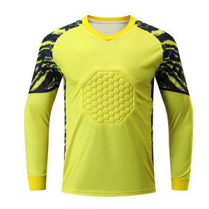 Football Jerseys Customized childrens mens football goalkeeper jersey top surfing football goalkeeper jersey rugby shirt sports set elbow protector G240529