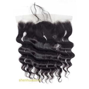 Perucas de cabelo humano de onda profunda soltas soltas profundamente 13 4 crava de cabelos de cabelo humano de renda superior bloco de cabelo de cabelo humano real